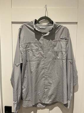 Columbia PFG Men's Tamiami II Long Sleeve Fishing Shirt - Cool Gray - Medium